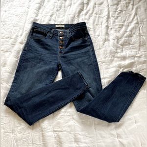 Madewell Women's Skinny Jeans - Dark Blue